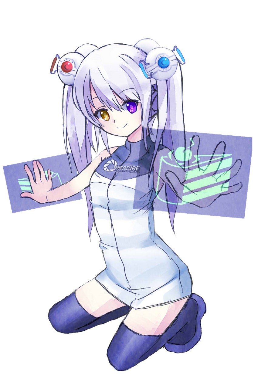 glados, anger core, and cake core (portal and 1 more) drawn by yunare