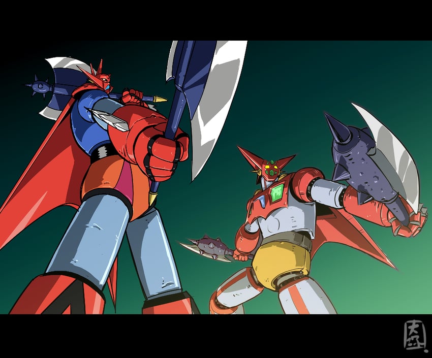 getter-1 and getter dragon (getter robo and 1 more) drawn by ootsuka_ken