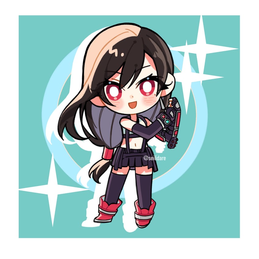 tifa lockhart (final fantasy and 2 more) drawn by seilidare