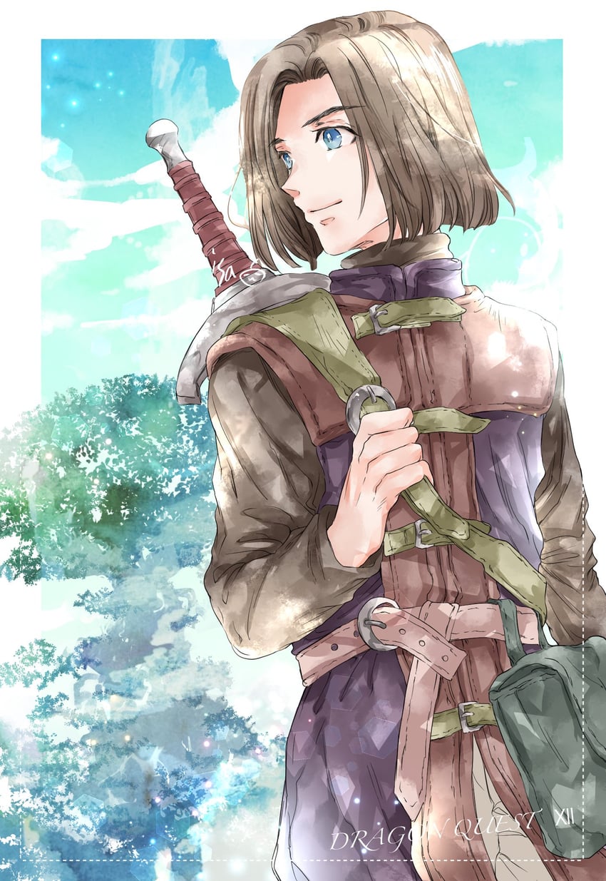 hero (dragon quest and 1 more) drawn by isa_(chiyo-s)