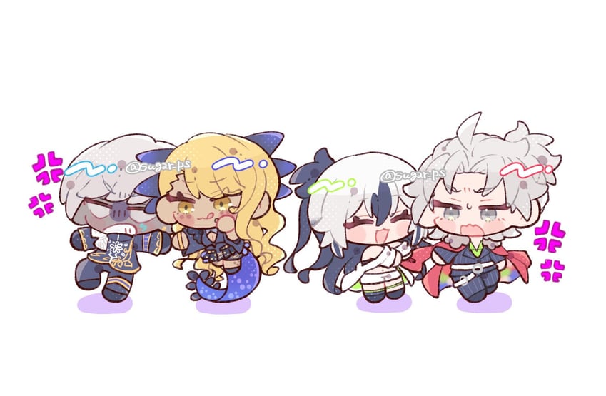 nagao kagetora, uesugi kenshin, takeda shingen, vritra, and indra (fate and 1 more) drawn by ikura_(sugar_ps)