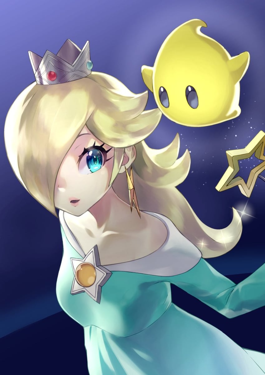 rosalina and luma (mario and 1 more) drawn by rindoriko