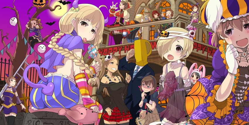 shirasaka koume, futaba anzu, sakuma mayu, seki hiromi, yokoyama chika, and 9 more (idolmaster and 1 more) drawn by chiyomi