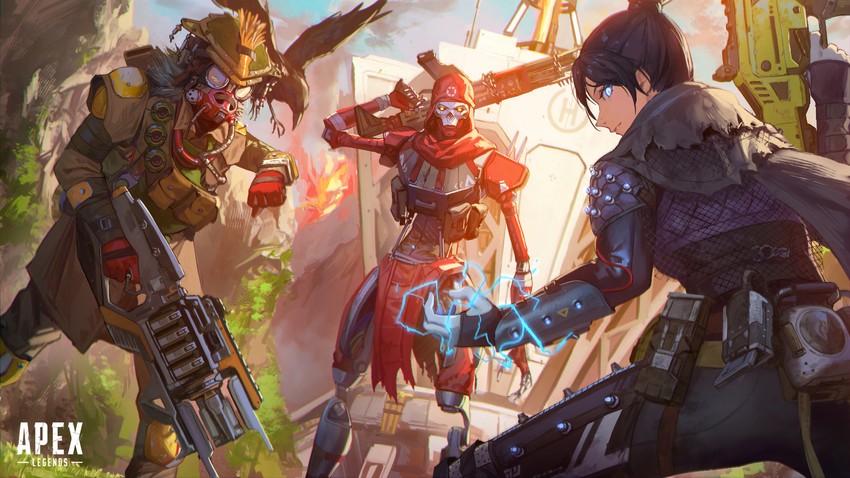 wraith, bloodhound, revenant, and classic revenant (apex legends) drawn by zonotaida