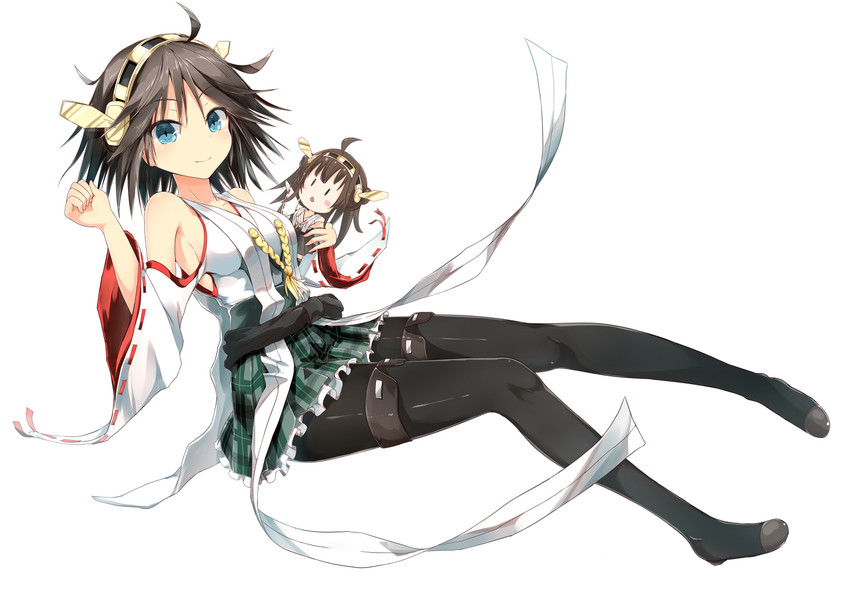 kongou and hiei (kantai collection) drawn by sune_(mugendai)