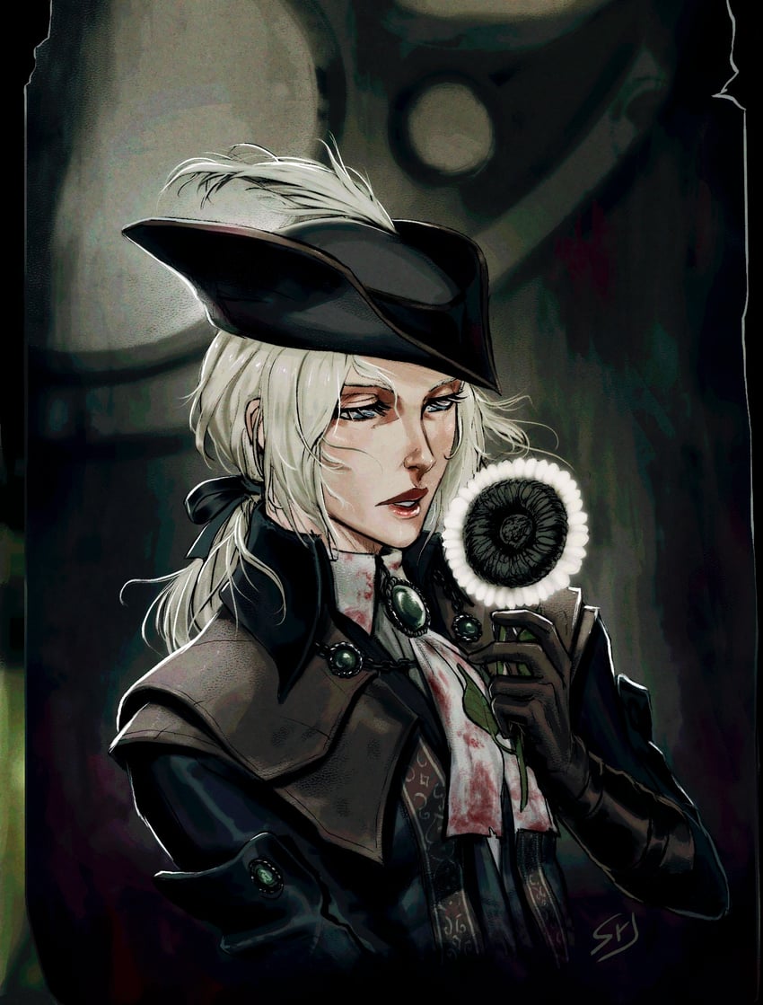 lady maria of the astral clocktower (bloodborne) drawn by steadyknight
