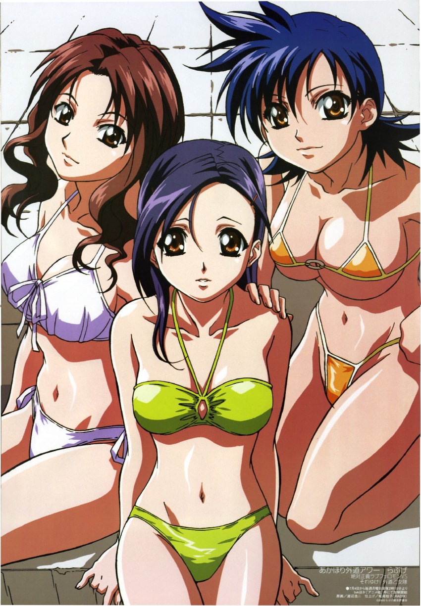 sashima kaoruko, hokke otone, and hokke kanashi (megami magazine and 1 more) drawn by watanabe_kouji