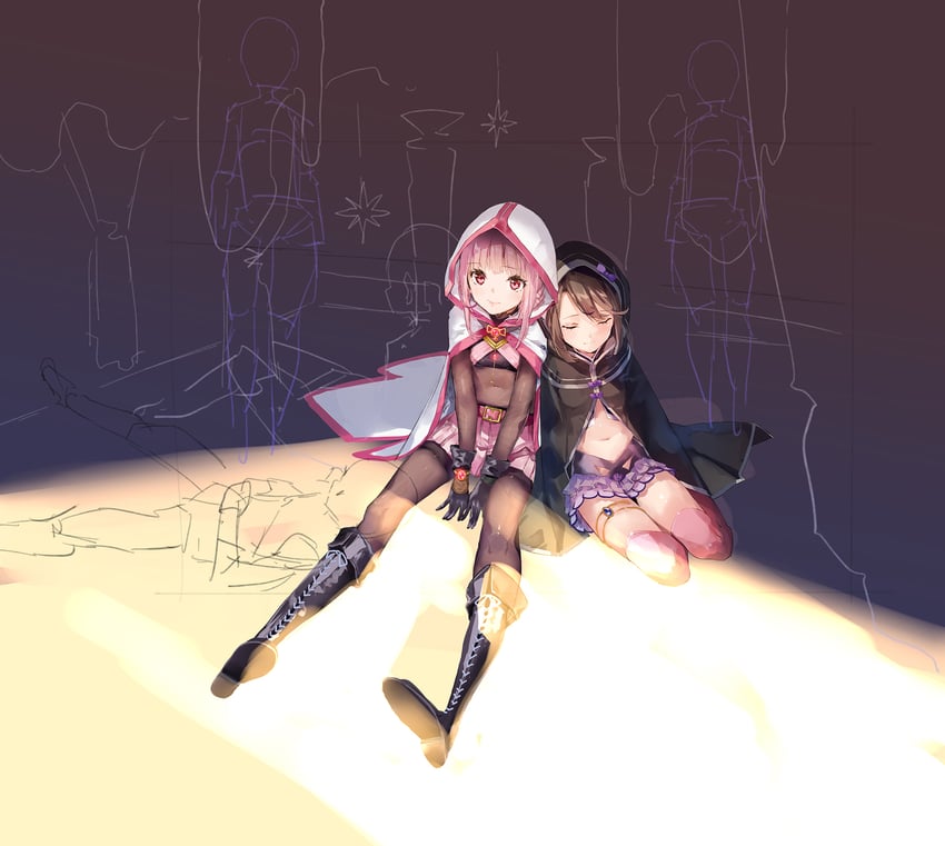 tamaki iroha and kuroe (mahou shoujo madoka magica and 1 more) drawn by yuugen