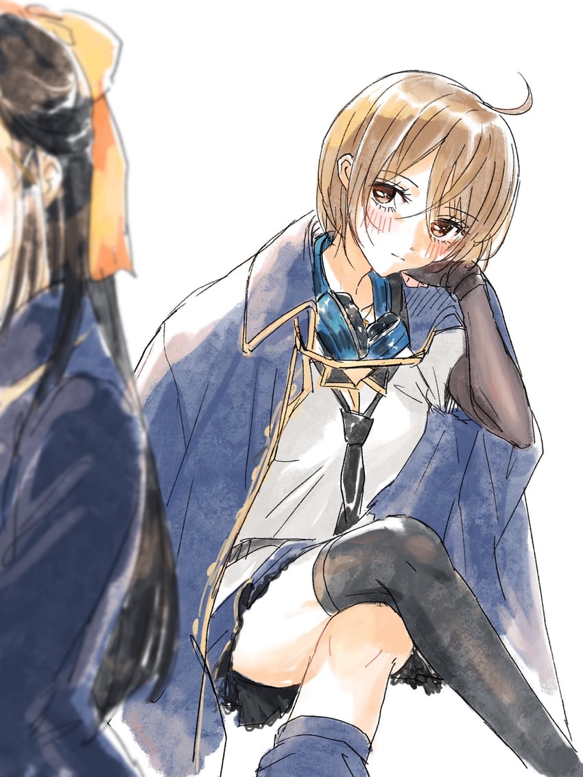 kawamura yuzuriha and tsukioka momiji (assault lily) drawn by shakeza