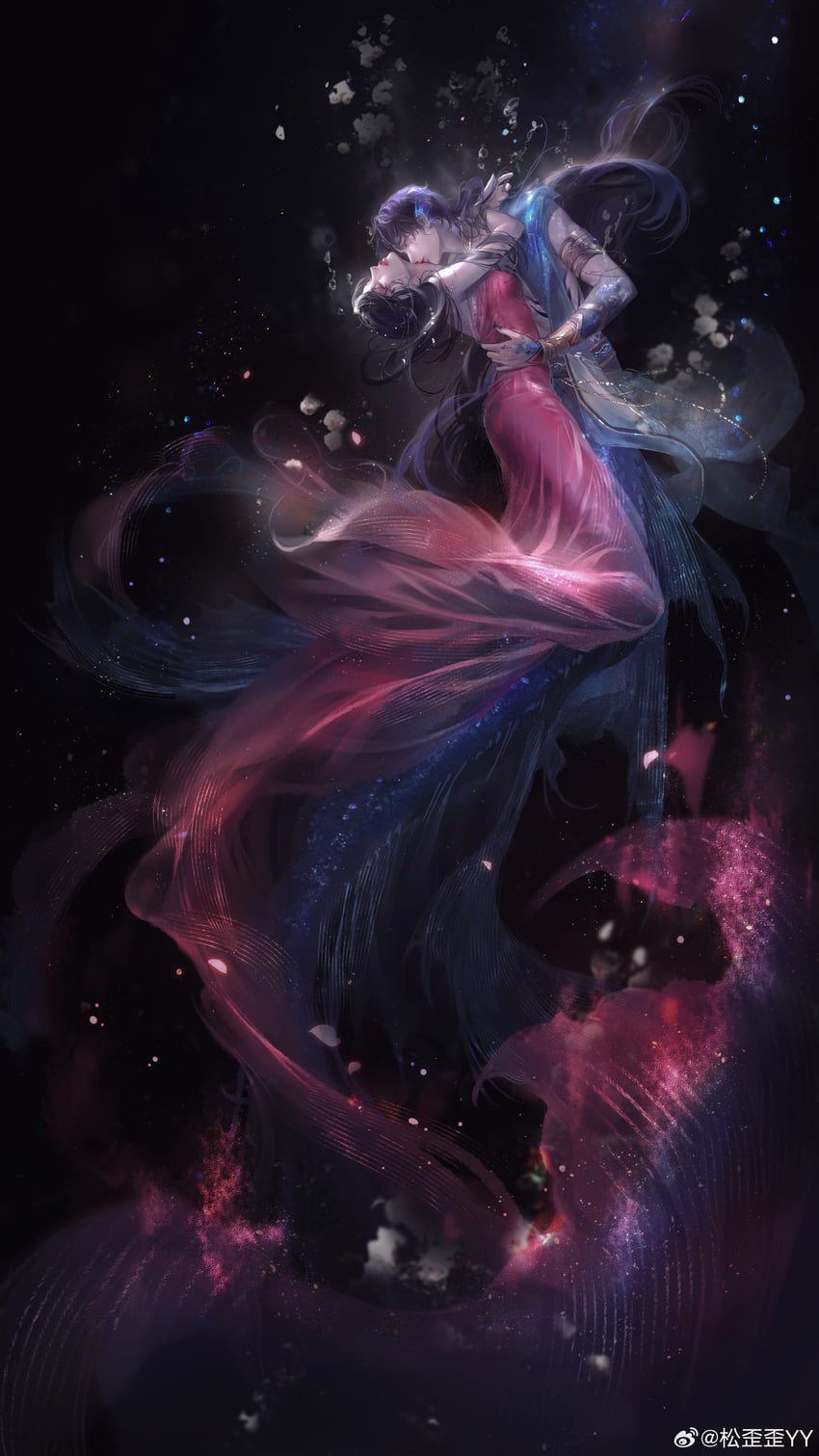 protagonist and rafayel (love and deepspace) drawn by song_yang_yang