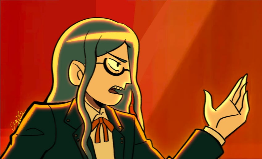 shirogane tsumugi and gideon graves (danganronpa and 3 more) drawn by spittyfishy