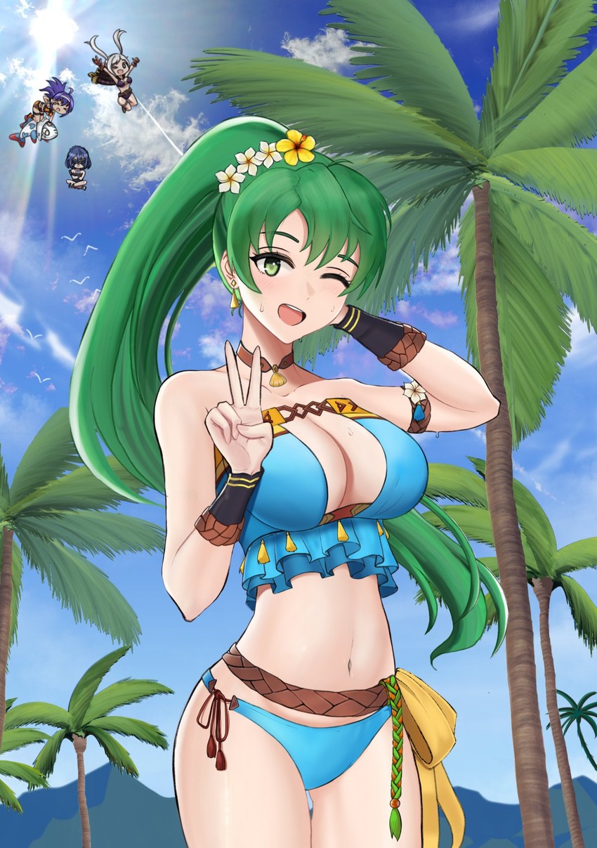 lucina, lyn, female robin, mia, marth, and 1 more (fire emblem and 4 more) drawn by desspie
