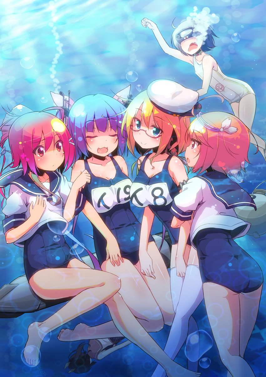 i-19, i-58, i-401, i-8, i-168, and 1 more (kantai collection) drawn by sw_(taco)