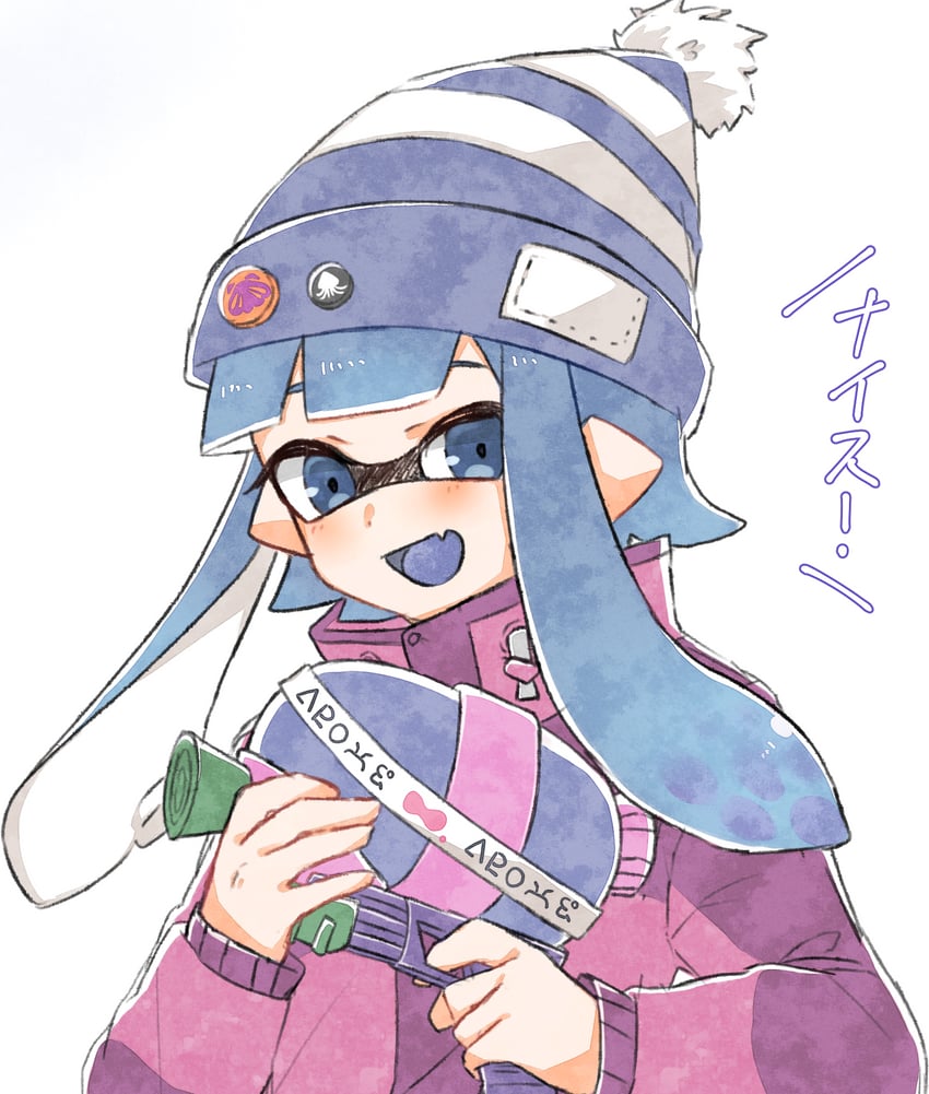 inkling player character and inkling girl (splatoon) drawn by akr_tmr
