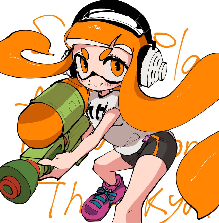 inkling player character, inkling girl, and kaori (splatoon and 1 more) drawn by siawase2n