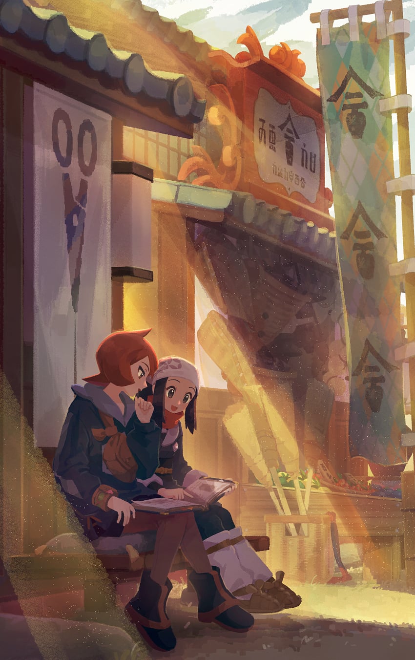 akari and arezu (pokemon and 1 more) drawn by tomafuji_(mmk_tomato)