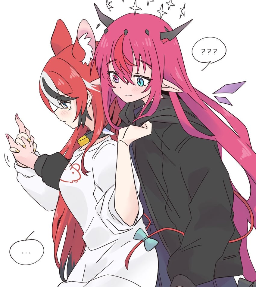 hakos baelz and irys (hololive and 1 more) drawn by ramphastostella