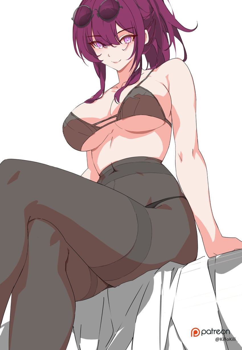 kafka (honkai and 1 more) drawn by kili_kilio