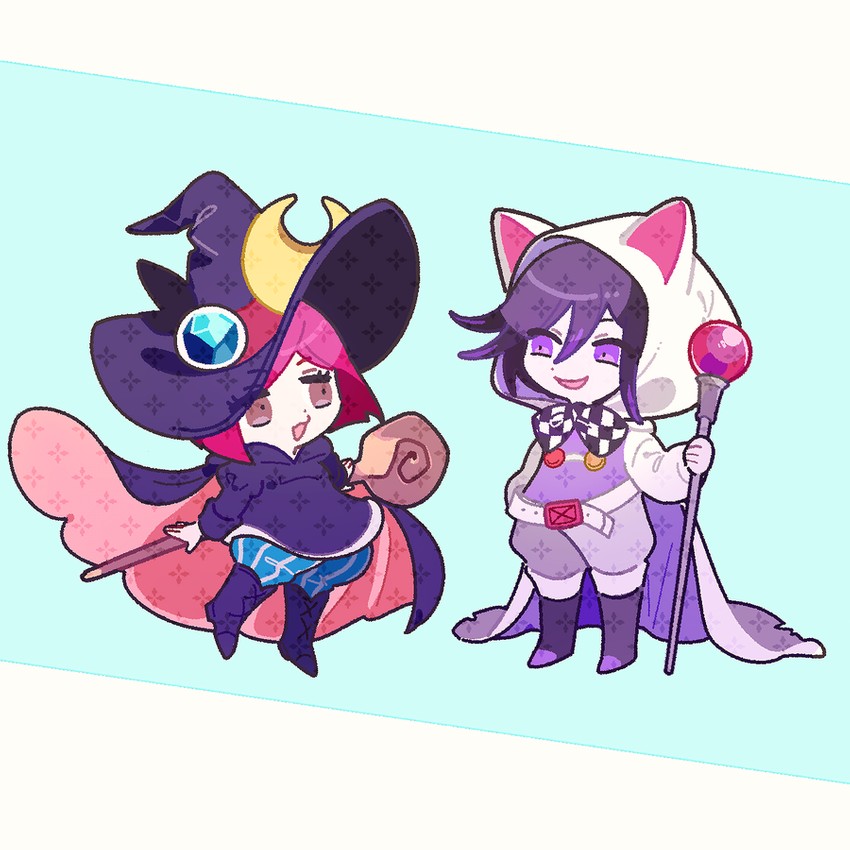 oma kokichi and yumeno himiko (danganronpa and 1 more) drawn by 1202_koge