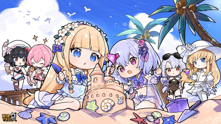 sakura, tsumugi, idun, elivagar, inori, and 1 more (honkai and 1 more)