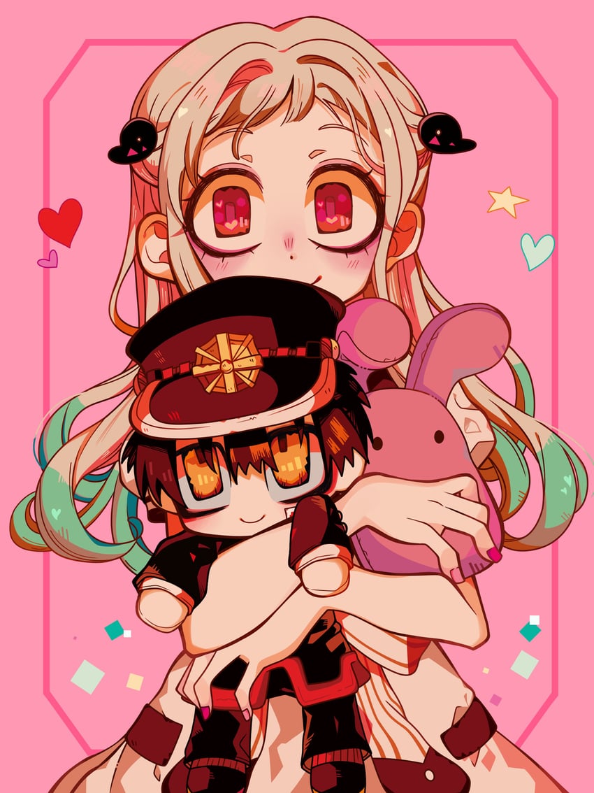 hanako, yashiro nene, and mokke (jibaku shounen hanako-kun) drawn by gyaraki