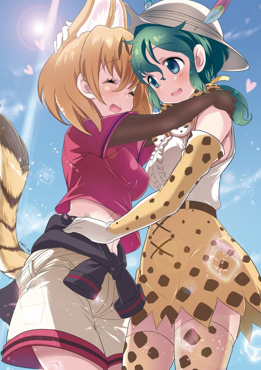 serval and kaban (kemono friends and 1 more) drawn by kanou_aira