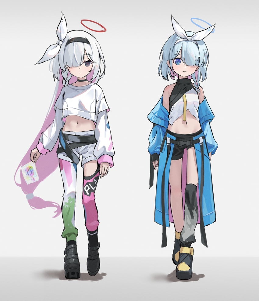 arona and plana (blue archive) drawn by kmp_(kenma_pro)