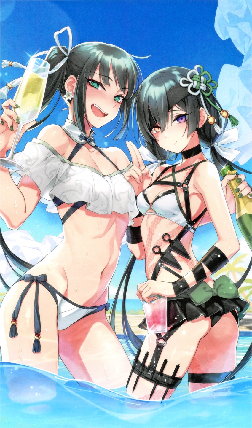 mochizuki chiyome and jing ke (fate and 1 more) drawn by saitou_hiroki
