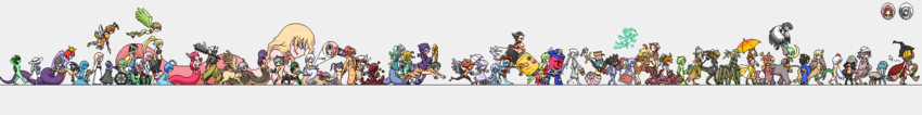 bubble slime, scylla, medusa, lime, sylph, and 6 more (original and 3 more) drawn by akai_(ugokashitari)