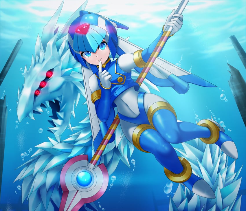 fairy leviathan (mega man and 2 more) drawn by jwc_vevo