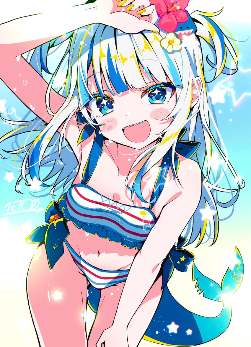 gawr gura (hololive and 1 more) drawn by ichijo_rei