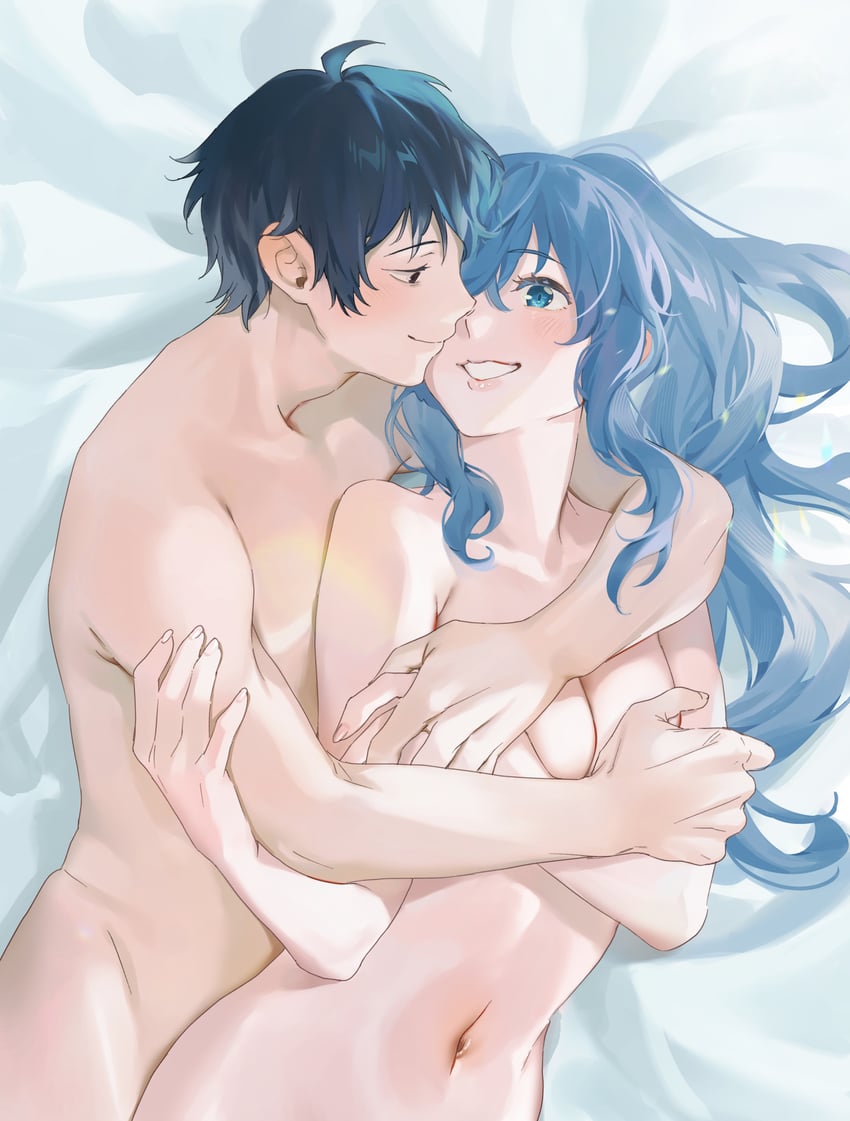 nanami minami and tomozaki fumiya (jaku-chara tomozaki-kun) drawn by sunao_(souis)