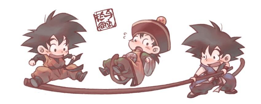 son goku, son gohan, and son goten (dragon ball and 1 more) drawn by sasa_(sa2)