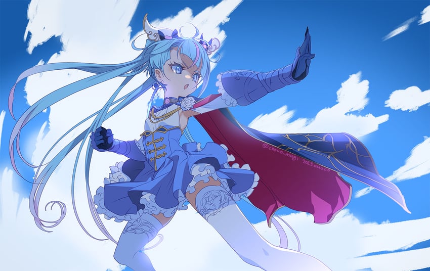 melusine, sora harewataru, and cure sky (fate and 3 more) drawn by choco_(chocolate_shop)