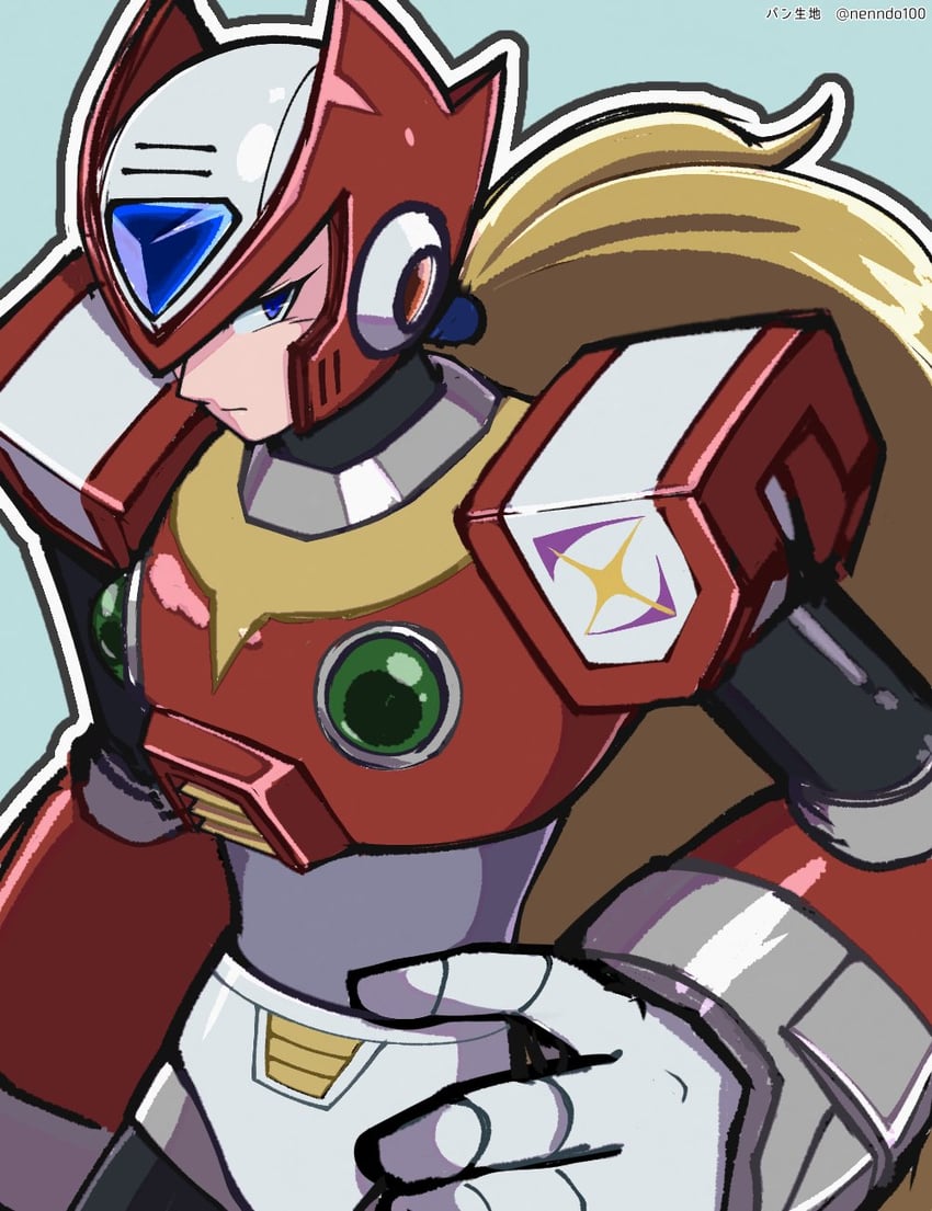 zero (mega man and 1 more) drawn by nenndo100