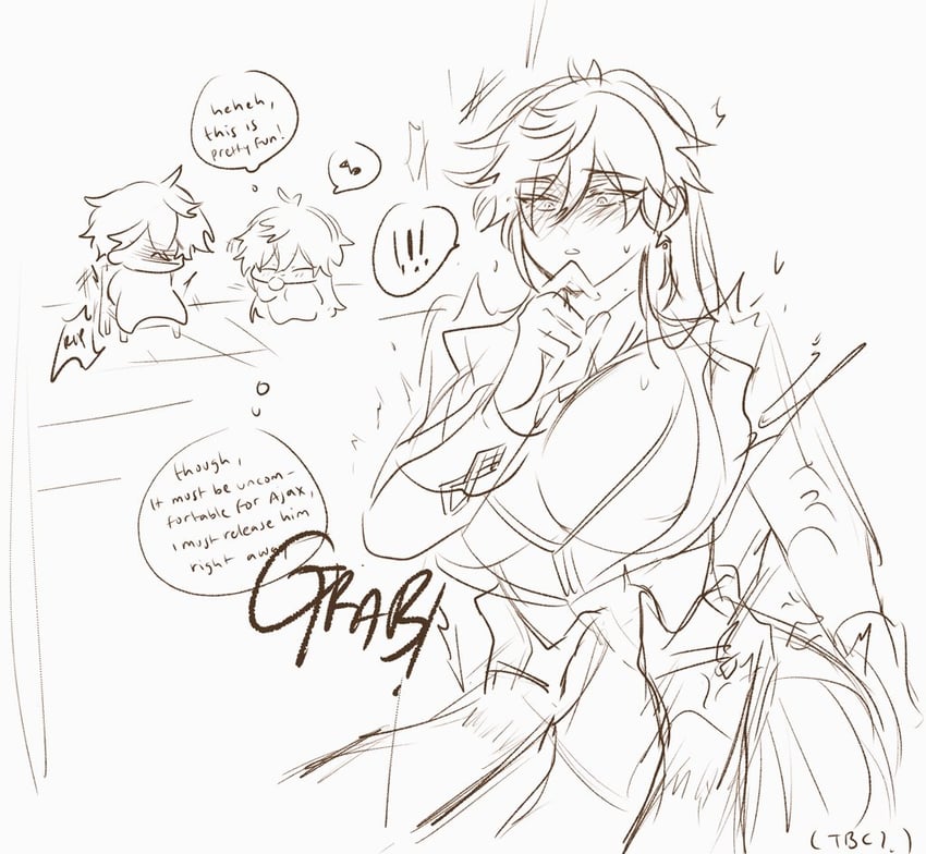 zhongli and tartaglia (genshin impact) drawn by serealswsu