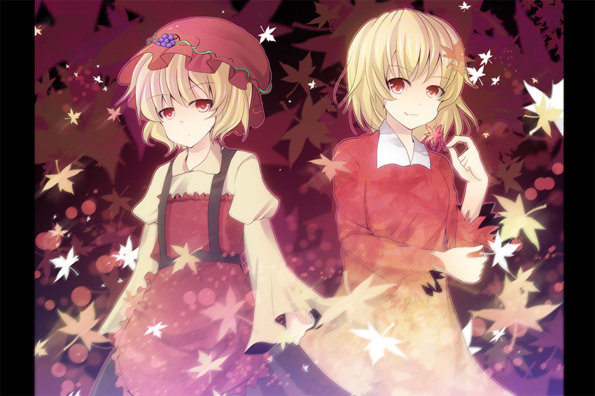 aki minoriko and aki shizuha (touhou) drawn by kuran_(mkmrl)