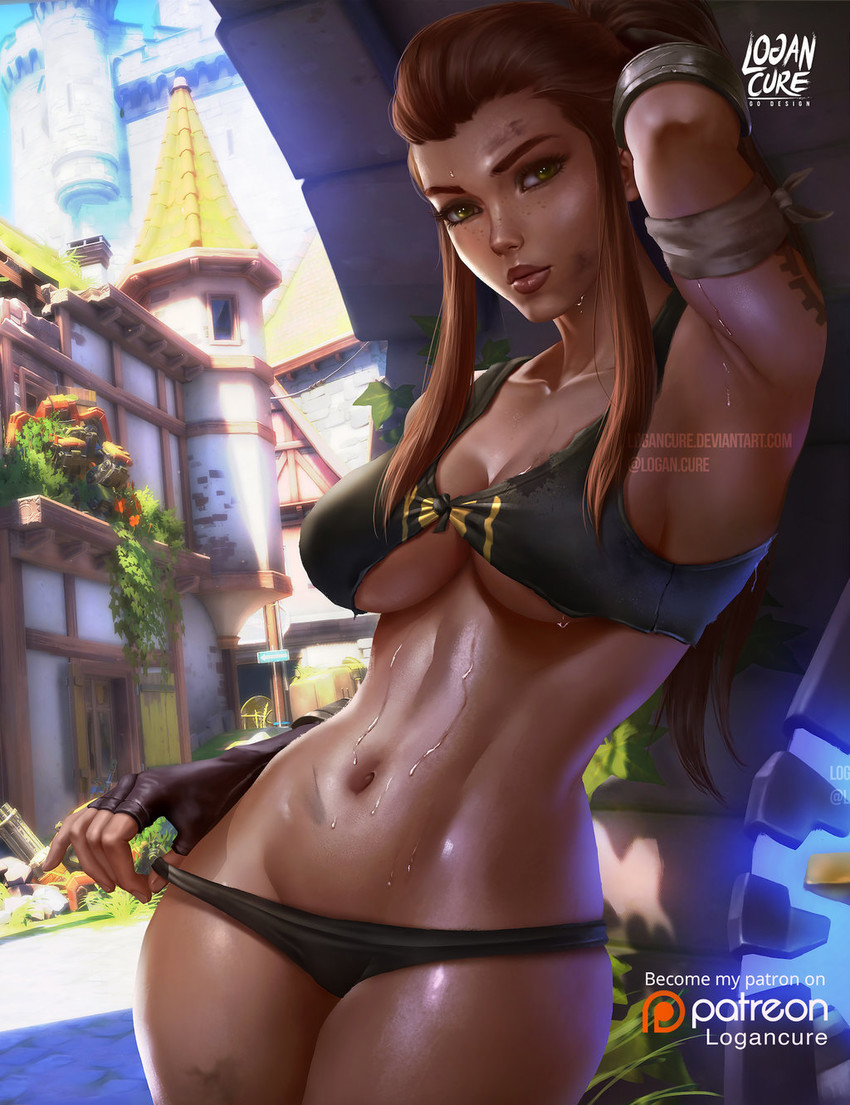 brigitte (overwatch and 1 more) drawn by logan_cure