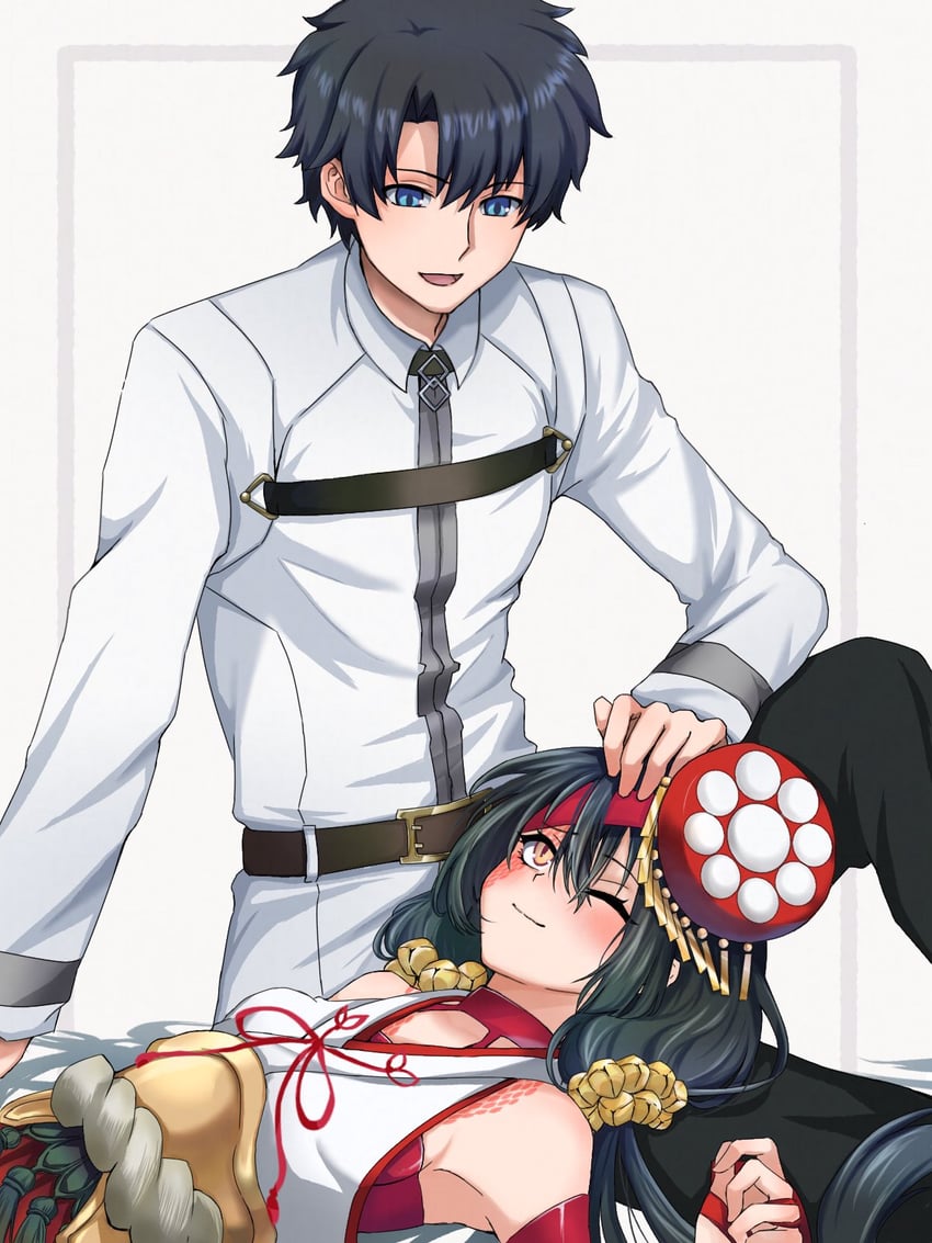 fujimaru ritsuka and mochizuki chiyome (fate and 1 more) drawn by kawairuka_ko