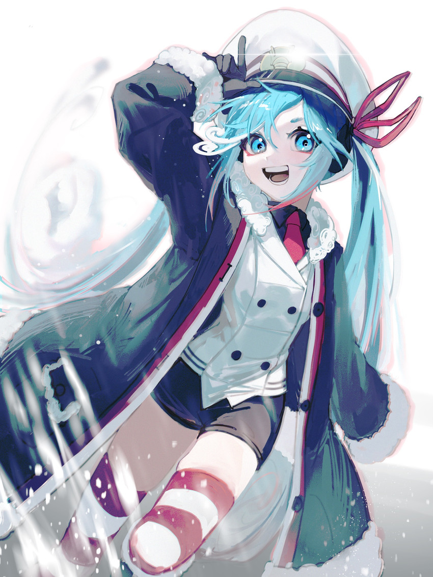 hatsune miku and yuki miku (vocaloid) drawn by kasang_card