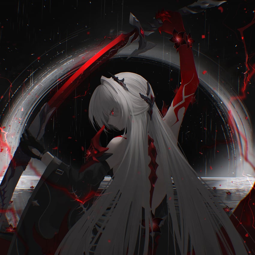 acheron (honkai and 1 more) drawn by kira_guil