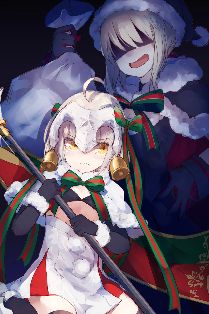 artoria pendragon, saber alter, jeanne d'arc alter santa lily, and santa alter (fate and 1 more) drawn by makihitsuji