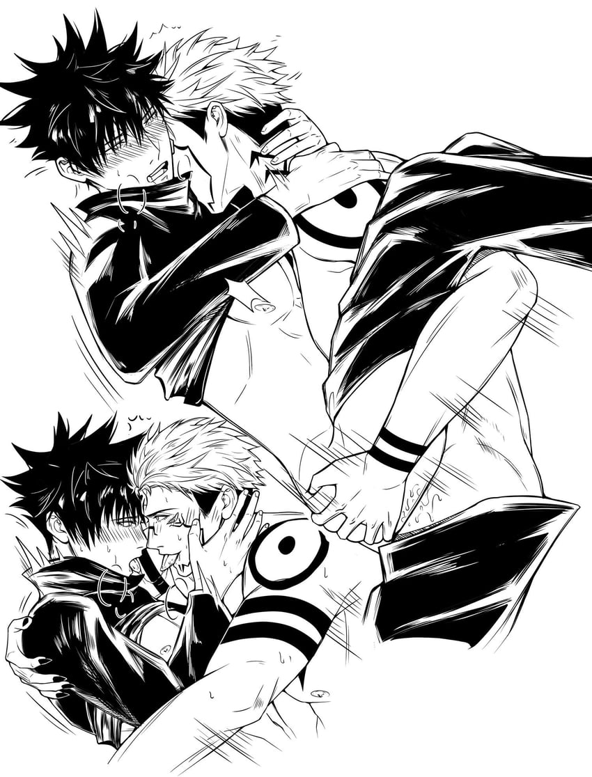 fushiguro megumi and ryoumen sukuna (jujutsu kaisen) drawn by zhhy3324