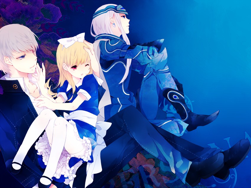 narukami yu, alice, and tam lin (persona and 3 more) drawn by petitbisou