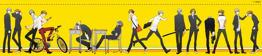 narukami yu and hanamura yousuke (persona and 1 more) drawn by mz