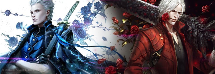 dante and vergil (devil may cry and 1 more) drawn by bermode
