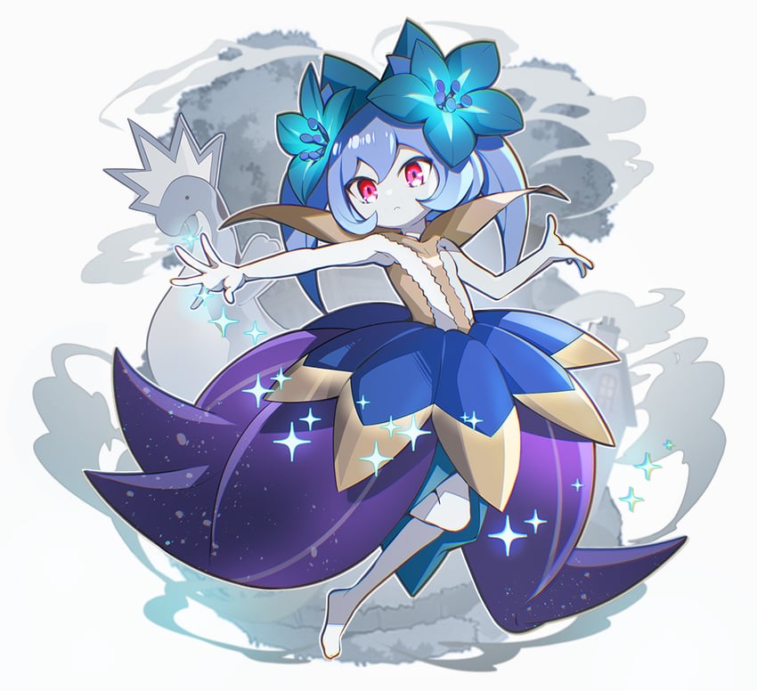 lyleen noct and relaxaurus lux (palworld) drawn by nyoro_(nyoronyoro000)