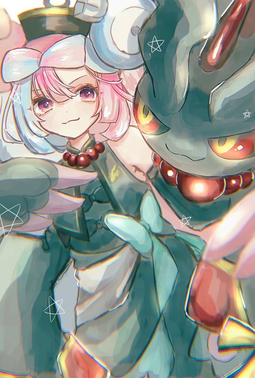 flutter mane and iono (pokemon and 1 more) drawn by szm_oekaki