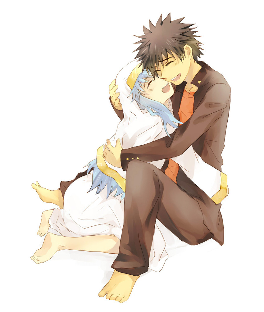 kamijou touma and index (toaru majutsu no index) drawn by baitoro