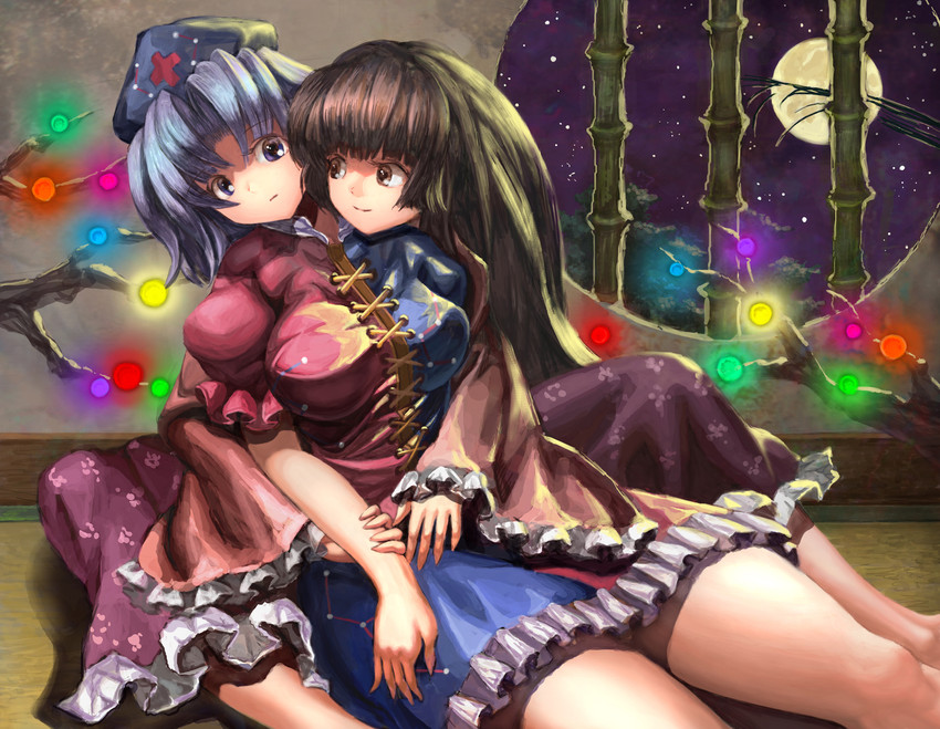 houraisan kaguya and yagokoro eirin (touhou) drawn by syuraime_0